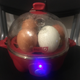 Hard boiling eggs in an egg cooker